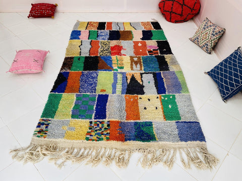 Boujaad Moroccan rug , Beni ourain rug ,pink rug, Wool rug , 8x10 rug ,Handmade rug, Area rug, rug for livingroom - Africancreates