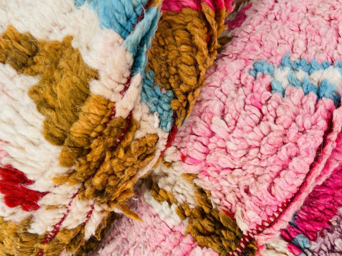 Boujaad Moroccan Rug, Handmade Rug, Vintage Authentic Moroccan Rug, Abstract Berber Rug,Wool Rug, Sheep Wool Rug, Beni ourain rug - Africancreates