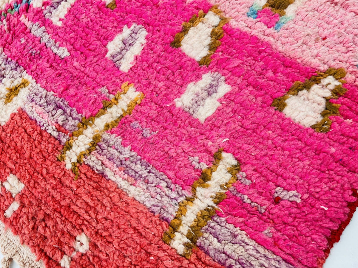 Boujaad Moroccan Rug, Handmade Rug, Vintage Authentic Moroccan Rug, Abstract Berber Rug,Wool Rug, Sheep Wool Rug, Beni ourain rug - Africancreates