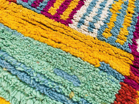 Boujad Moroccan Rug, Handmade Boujaad Rug, Authentic Moroccan Rug, Abstract Berber Rug, Purple pink Wool Rug, Sheep Wool Rug, Bohemian Rug. - Africancreates