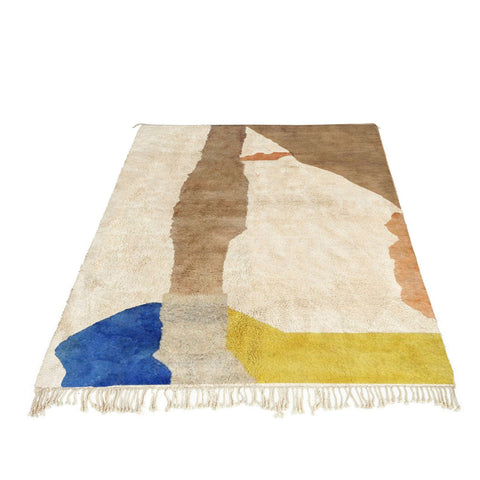 Contemporary Moroccan rug, custom for living room rug , handmade with natural wool area rug,beni ourain berber rug - Africancreates