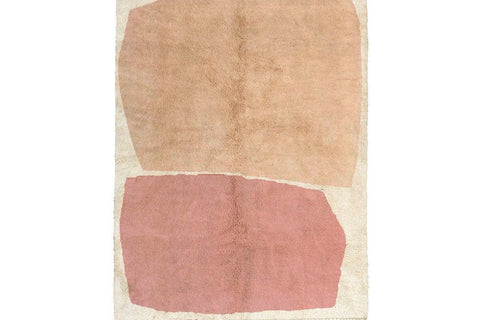 Contemporary pink-ish moroccan rug , custom made for living room , handmade with natural wool area rug, beni mrirt berber rug - Africancreates