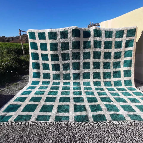 Extraordinary Berber modern extra soft Beni Ourain rug , beni ourain custom and handmade with natural wool - Africancreates