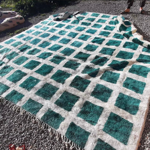 Extraordinary Berber modern extra soft Beni Ourain rug , beni ourain custom and handmade with natural wool - Africancreates