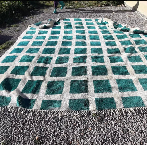 Extraordinary Berber modern extra soft Beni Ourain rug , beni ourain custom and handmade with natural wool - Africancreates