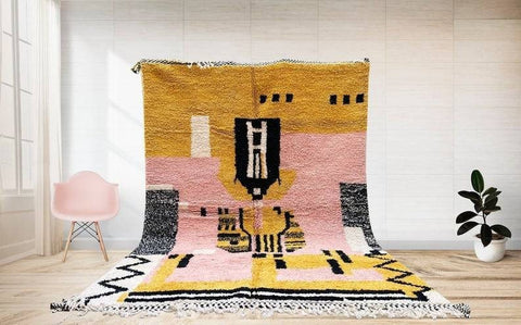 Fancy moroccan rug , custom rug , beniourain rug ,berber rug, azilal rug ,rug for livingroom ,9 by 12 moroccan rug ,large moroccan rug - Africancreates