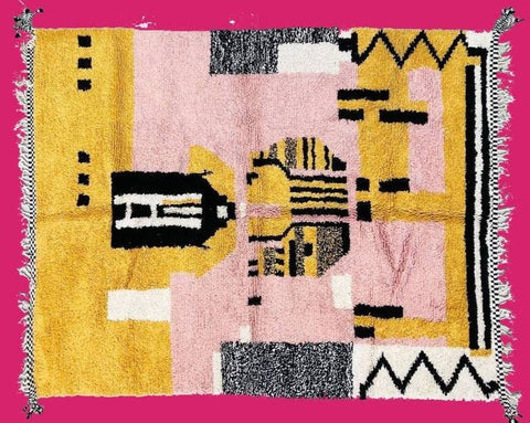 Fancy moroccan rug , custom rug , beniourain rug ,berber rug, azilal rug ,rug for livingroom ,9 by 12 moroccan rug ,large moroccan rug - Africancreates