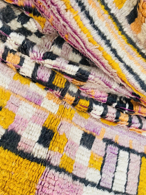 Gorgeous Boujaad Moroccan rug , Beni ourain rug ,pink rug, Wool rug , 8x10 rug ,Handmade rug, Area rug, rug for livingroom - Africancreates
