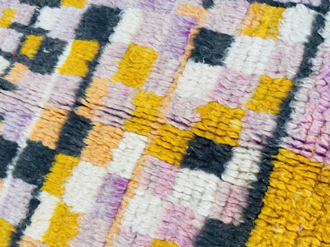 Gorgeous Boujaad Moroccan rug , Beni ourain rug ,pink rug, Wool rug , 8x10 rug ,Handmade rug, Area rug, rug for livingroom - Africancreates