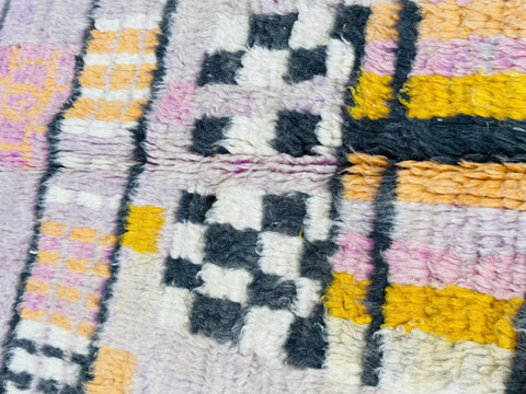 Gorgeous Boujaad Moroccan rug , Beni ourain rug ,pink rug, Wool rug , 8x10 rug ,Handmade rug, Area rug, rug for livingroom - Africancreates