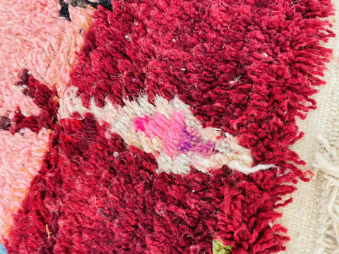 Gorgeous Boujaad Moroccan rug , Beni ourain rug ,pink rug, Wool rug , 8x10 rug ,Handmade rug, Area rug, rug for livingroom - Africancreates
