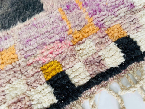 Gorgeous Boujaad Moroccan rug , Beni ourain rug ,pink rug, Wool rug , 8x10 rug ,Handmade rug, Area rug, rug for livingroom - Africancreates