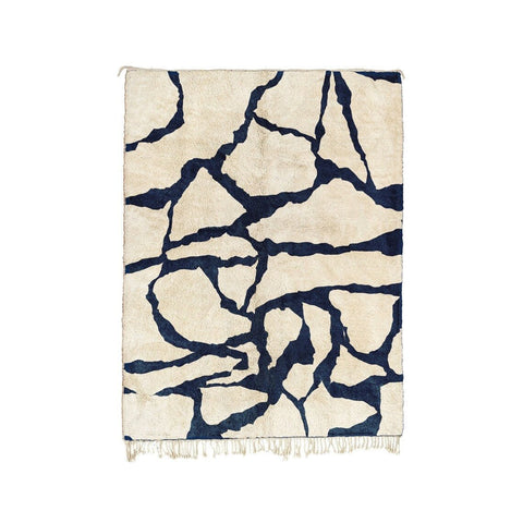 Gorgeous Moroccan contemporary design rug, white and black handmade berber rug, custom living room rug - Africancreates