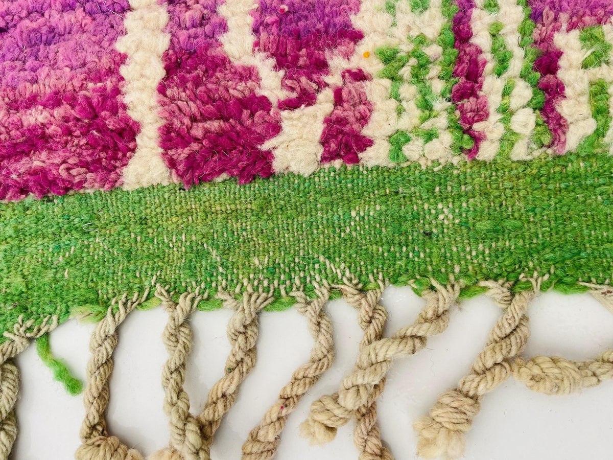 GREEN and PURPLE Moroccan Rug, Handmade Rug, Vintage Authentic Moroccan Rug, Abstract Berber Rug,Wool Rug, Sheep Wool Rug, Beni ourain rug - Africancreates