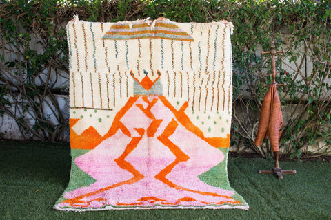 Beni ourain rug- Moroccan Rug- Custom size rug-Berber Rug - Custom rug- rugs for living room, Genuine lamb wool- Contemporary rug- All wool