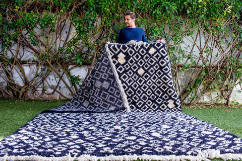 Beni ourain rug- Moroccan Rug- Custom size rug-Berber Rug - Custom rug- rugs for living room, Genuine lamb wool- Contemporary rug- All wool