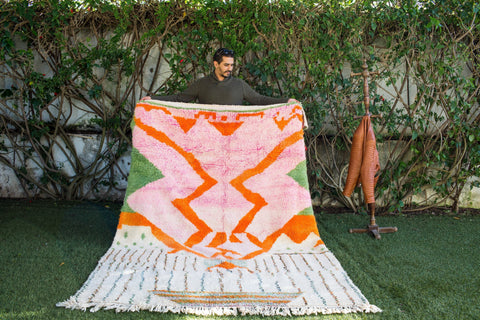 Beni ourain rug- Moroccan Rug- Custom size rug-Berber Rug - Custom rug- rugs for living room, Genuine lamb wool- Contemporary rug- All wool