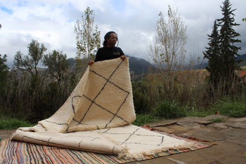 Beni ourain rug- Moroccan Rug- Custom size rug-Beni Rug - Custom rug- rugs for living room, classic berber rug- Contemporary rug- area rug