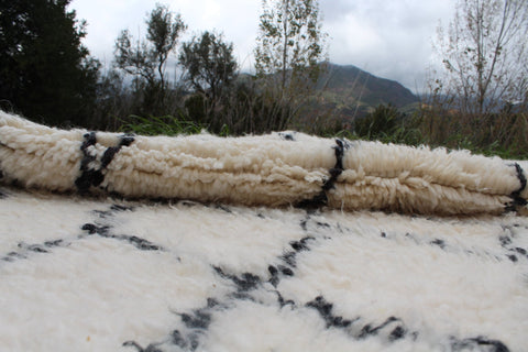 Beni ourain rug- Moroccan Rug- Custom size rug-Berber Rug - Custom rug- rugs for living room, Genuine lamb wool- Contemporary rug- All wool