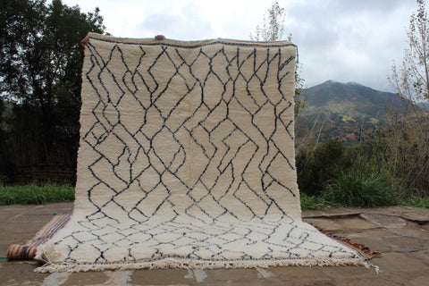 Beni ourain rug- Moroccan Rug- Custom size rug-Berber Rug - Custom rug- rugs for living room, Genuine lamb wool- Contemporary rug- All wool