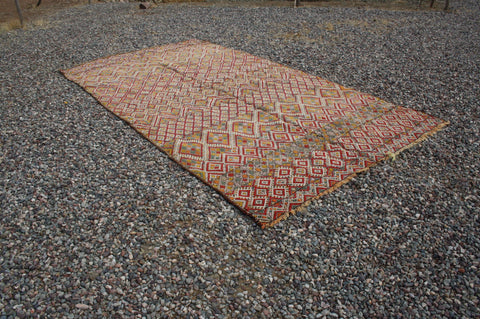 12.89x6.46 ft Vintage kilim rug , kilim rugs , Moroccan berber rug , Moroccan kilim,  kilim carpet, moroccan kilim rug,berber rug