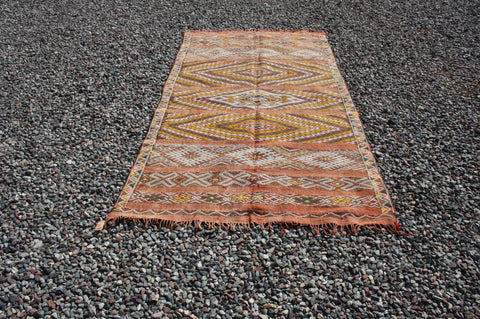 7.97x4.36 ft Vintage kilim rug , kilim rugs , Moroccan berber rug , Moroccan kilim,  kilim carpet, moroccan kilim rug,berber rug