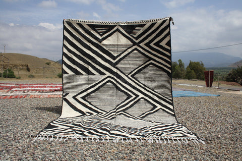 9.74x6.56 ft Zanafi  Kilim, Moroccan Rug , Berber Rug , Kilim Rug , area rug , vintage rug , Zanafi carpet , kilim rugs, moroccan rugs