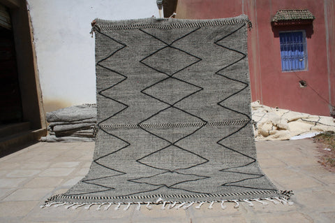7.77x6.46 ft Zanafi  Kilim, Moroccan Rug , Berber Rug , Kilim Rug , area rug , vintage rug , Zanafi carpet , kilim rugs, moroccan rugs