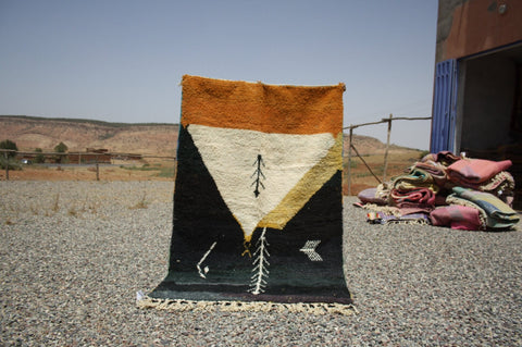 Beni ourain rug- Moroccan Rug- Custom size rug-Berber Rug - Custom rug- rugs for living room, Genuine lamb wool- Contemporary rug- All wool