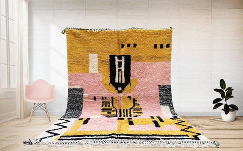 Fancy moroccan rug , custom rug , beniourain rug ,berber rug, azilal rug ,rug for livingroom ,9 by 12 moroccan rug ,large moroccan rug