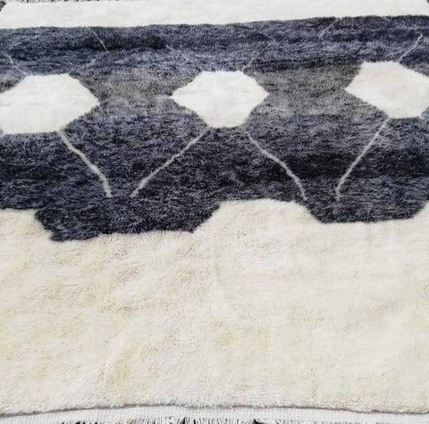 Beni ourain rug- Moroccan Rug- Custom size rug-Berber Rug - Custom rug- rugs for living room, Genuine lamb wool- Contemporary rug- All wool