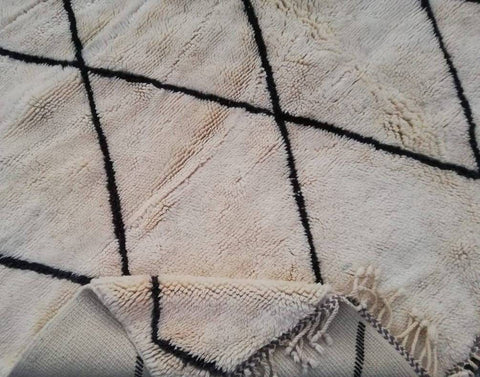 Beni ourain rug- Moroccan Rug- Custom size rug-Berber Rug - Custom rug- rugs for living room, Genuine lamb wool- Contemporary rug- All wool