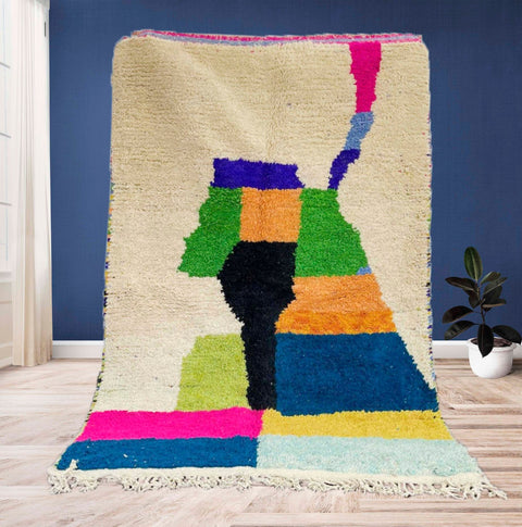 Moroccan Berber rug - Beni ourain rug - all wool berber rug - Custom area rug - handmade rug - Genuine lamb wool - Berber wool rug