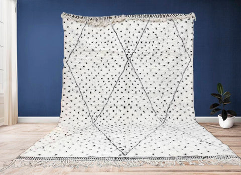 Beni ourain rug- Moroccan Rug- Custom size rug-Berber Rug - Custom rug- rugs for living room, Genuine lamb wool- Contemporary rug- All wool