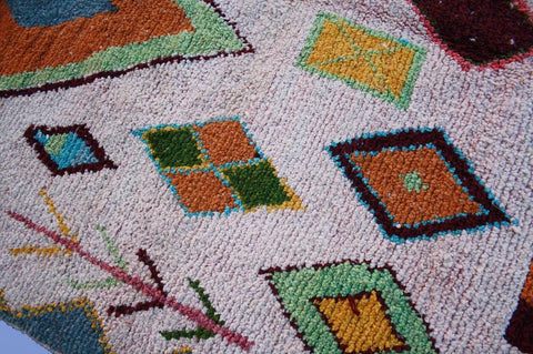 Beni ourain rug- Moroccan Rug- Custom size rug-Berber Rug - Custom rug- rugs for living room, Genuine lamb wool- Contemporary rug- All wool