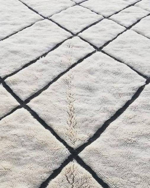 Beni ourain rug- Moroccan Rug- Custom size rug-Berber Rug - Custom rug- rugs for living room, Genuine lamb wool- Contemporary rug- All wool