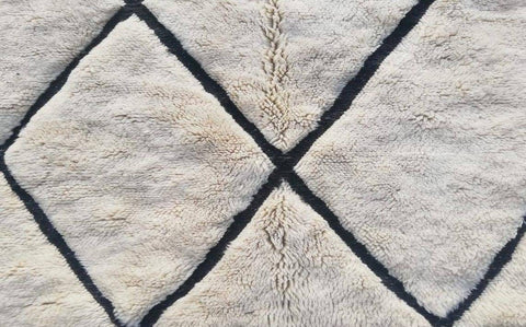 Beni ourain rug- Moroccan Rug- Custom size rug-Berber Rug - Custom rug- rugs for living room, Genuine lamb wool- Contemporary rug- All wool