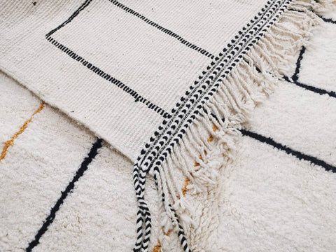 Beni ourain rug- Moroccan Rug- Custom size rug-Berber Rug - Custom rug- rugs for living room, Genuine lamb wool- Contemporary rug- All wool