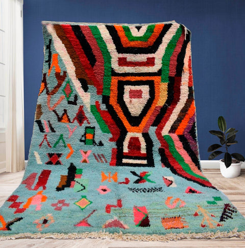 Moroccan rug Hand knotted - Beni ourain rug - all wool berber rug - Custom rug - handmade rug - Genuine lamb wool