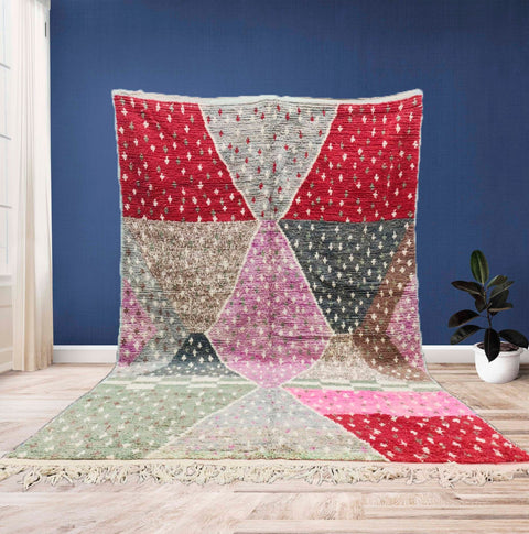 Moroccan rug Hand knotted - Beni ourain rug - all wool berber rug - Custom rug - handmade rug - Genuine lamb wool