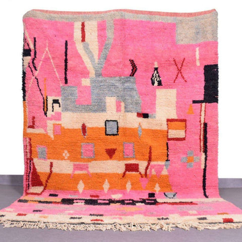 Moroccan rug Hand knotted - Beni ourain rug - all wool berber rug - Custom rug - handmade rug - Genuine lamb wool