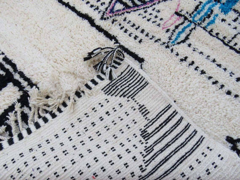 Moroccan rug Hand knotted - Beni ourain rug - all wool berber rug - Custom rug - handmade rug - Genuine lamb wool