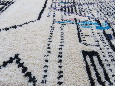 Moroccan rug Hand knotted - Beni ourain rug - all wool berber rug - Custom rug - handmade rug - Genuine lamb wool