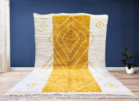 Beni ourain rug- Moroccan Rug- Custom size rug-Berber Rug - Custom rug- rugs for living room, Genuine lamb wool- Contemporary rug- All wool