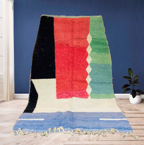 Beni ourain rug- Moroccan Rug- Custom size rug-Berber Rug - Custom rug- rugs for living room, Genuine lamb wool- Contemporary rug- All wool