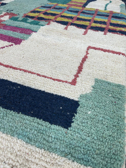 Beni ourain rug- Moroccan Rug- Custom size rug-Berber Rug - Custom rug- rugs for living room, Genuine lamb wool- Contemporary rug- All wool