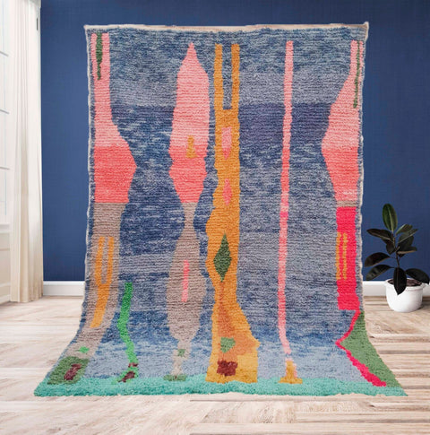 Beni ourain rug- Moroccan Rug- Custom size rug-Berber Rug - Custom rug- rugs for living room, Genuine lamb wool- Contemporary rug- All wool