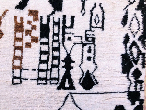 Beni ourain rug- Moroccan Rug- Custom size rug-Berber Rug - Custom rug- rugs for living room, Genuine lamb wool- Contemporary rug- All wool