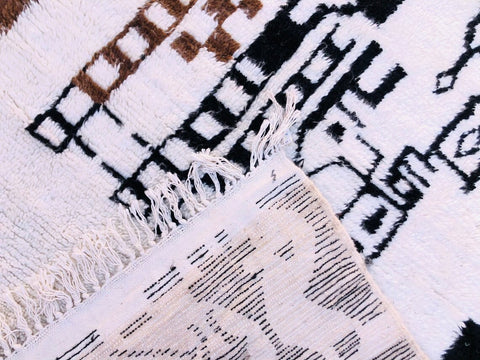 Beni ourain rug- Moroccan Rug- Custom size rug-Berber Rug - Custom rug- rugs for living room, Genuine lamb wool- Contemporary rug- All wool