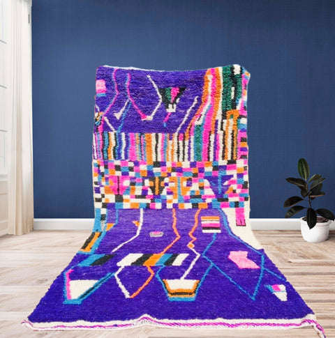 Beni ourain rug- Moroccan Rug- Custom size rug-Berber Rug - Custom rug- rugs for living room, Genuine lamb wool- Contemporary rug- All wool